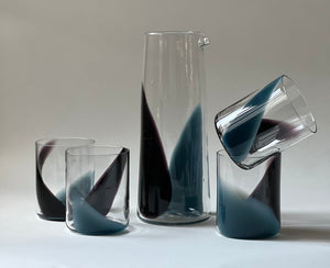 Handblown Splash Cups - Slate + Black