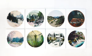 Modern Landscape Note Cards - Set of 8