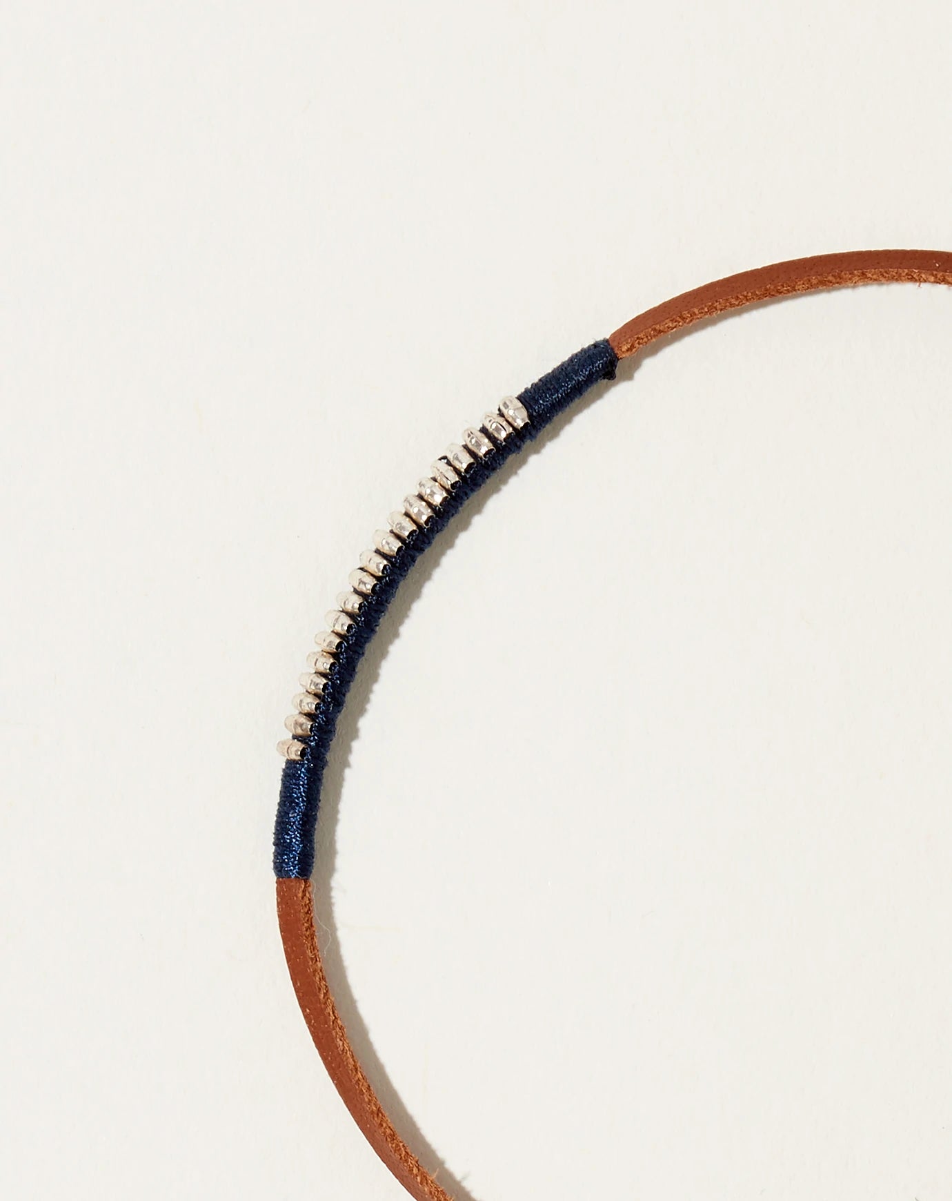 Leather Bracelet - Turquoise + Navy