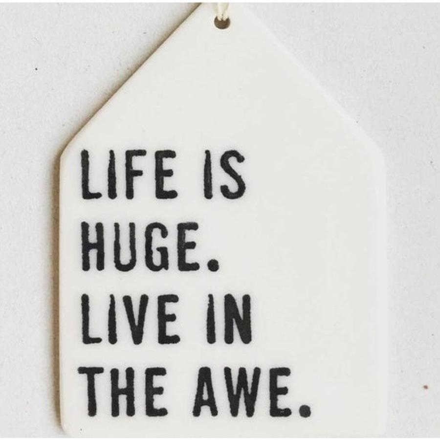 Porcelain Wall Tag - Life Is Huge