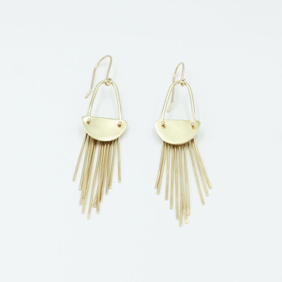 Mini Calliope Earrings - Brass